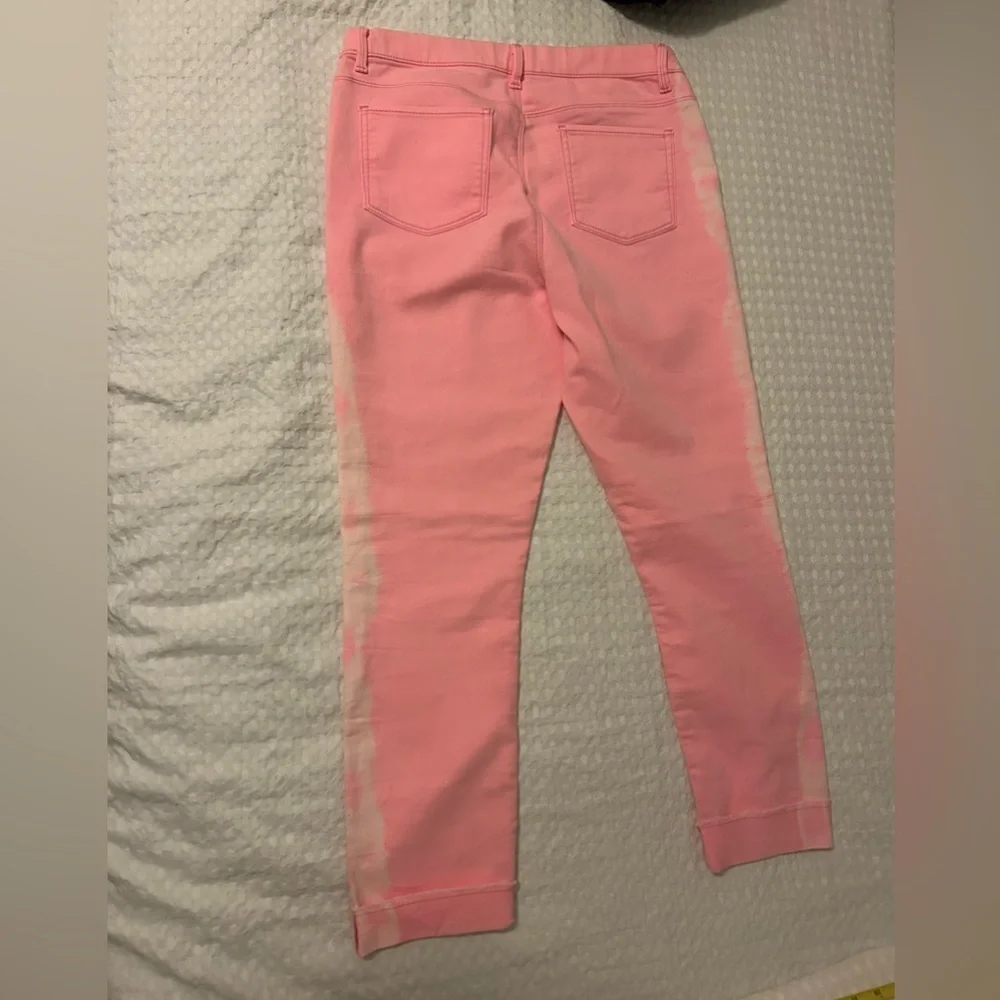 Pink jeggings, women’s sz 4-6, girls XXL sz 18, stretch pink jeans, lightweight - Picture 2 of 6